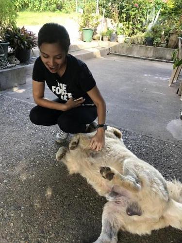 Tina with Snowie